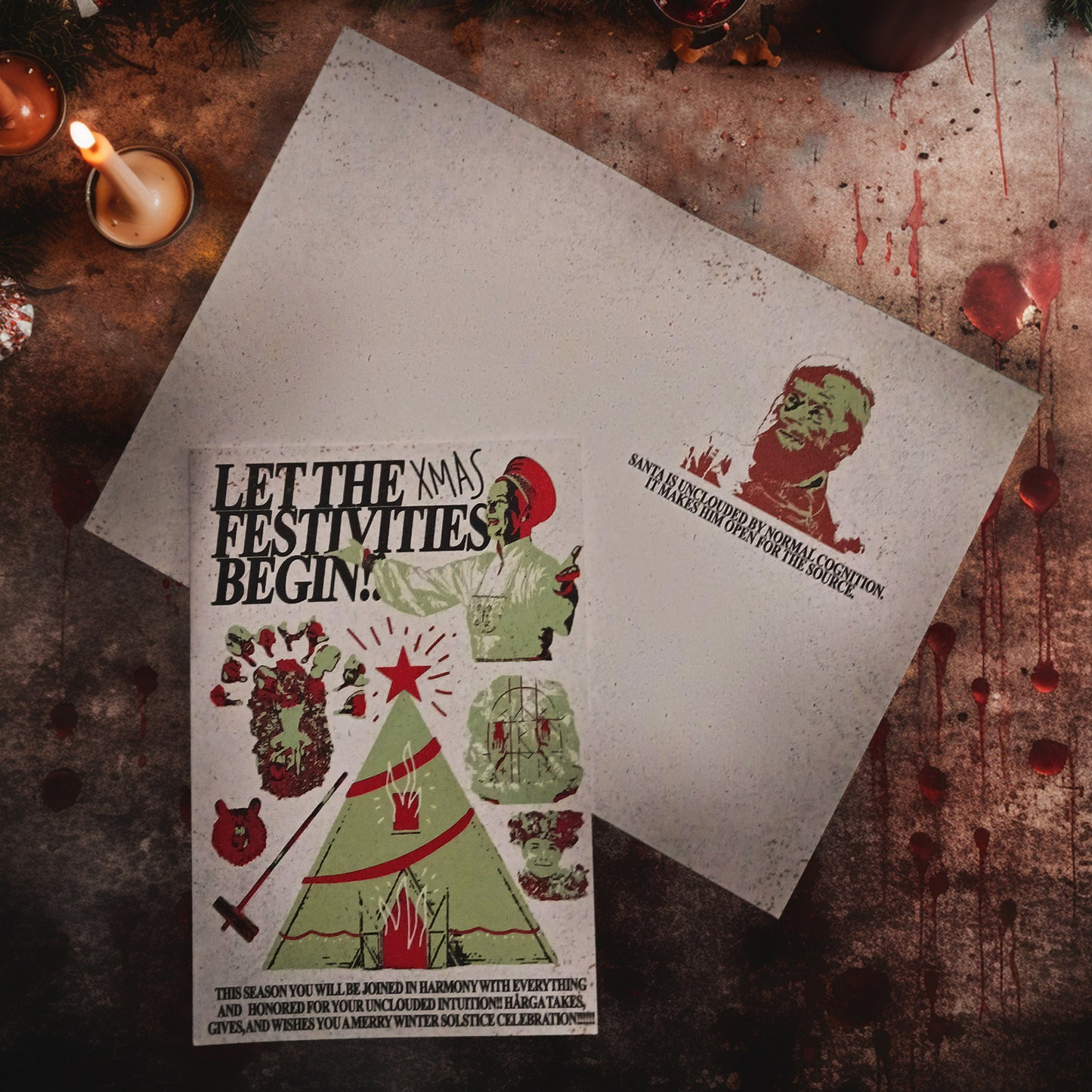 Horror Christmas Cards — Pack of 5